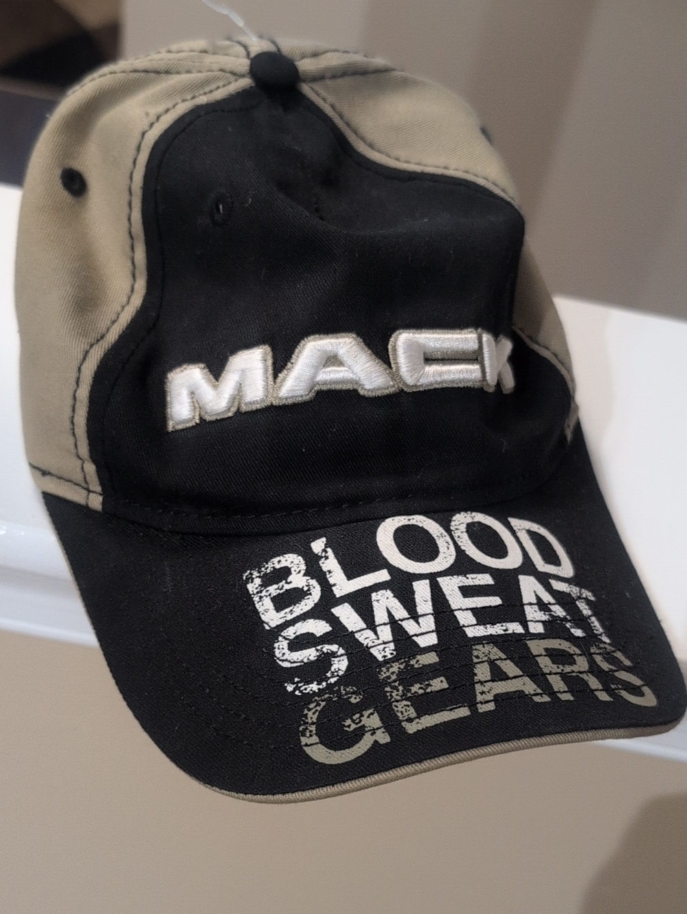 MACK Trucks Embroidered Two-Tone Cap - Black & Tan